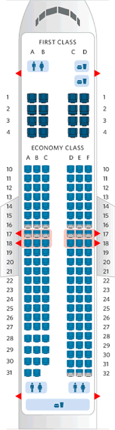 AIRLINE SEATING CHARTS | Boeing Airbus Aircraft Seat Maps ...