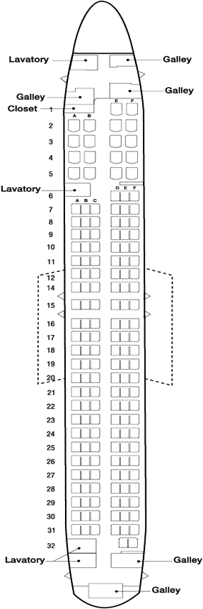 AIRLINE SEATING CHARTS | Boeing Airbus Aircraft Seat Maps ...