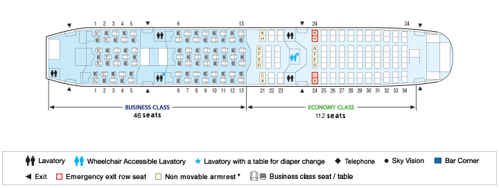 boeing 787 ana all nippon airways seating chart