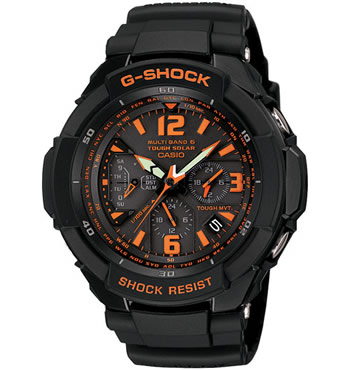 G Shock By Casio Gw3000b-1a Aviation Mens Watch Orange Color