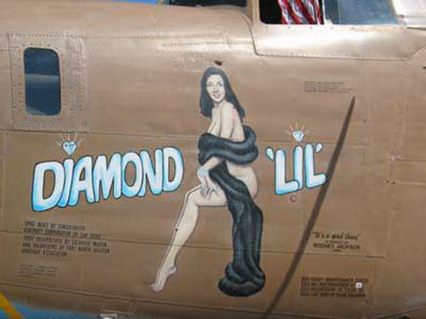 diamond lil airplane nose art