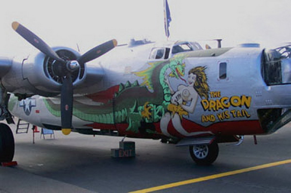 the dragon and his tail aircraft nose art