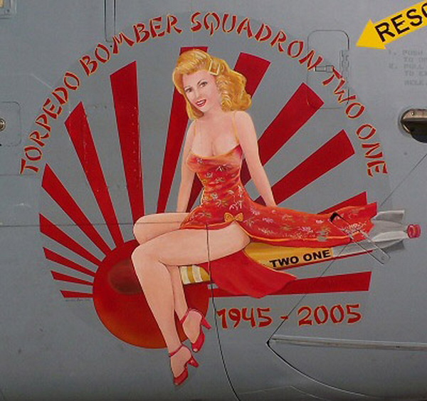 torpedo bomber squadron two one airplane nose art