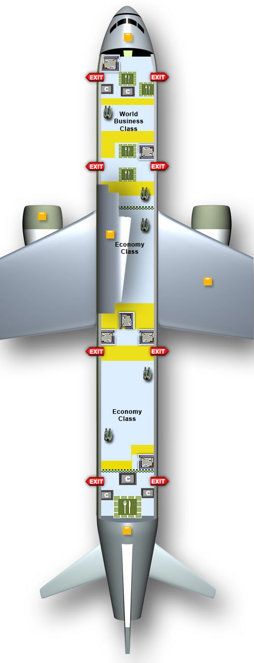 AIRBUS A330-300 AIRLINE SEATING CHART