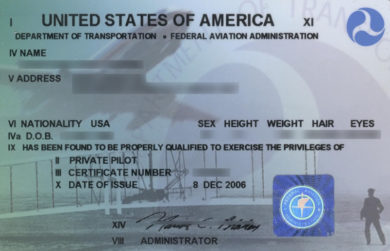 private pilots license