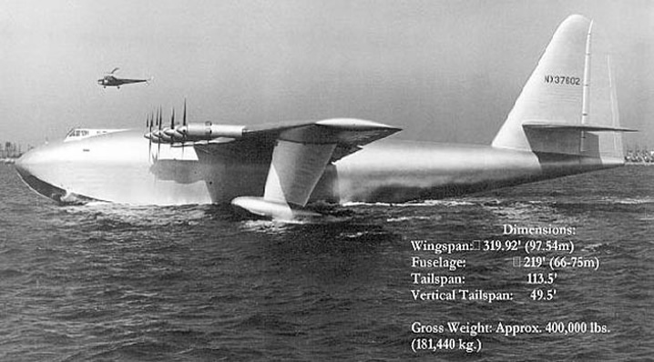 Howard Hughes Spruce Goose H-4 Hercules Dimensions