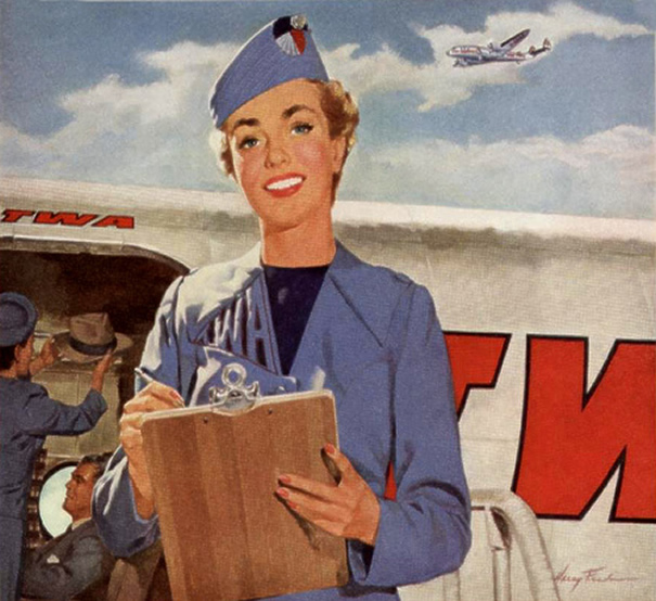 TWA Stewardess Image