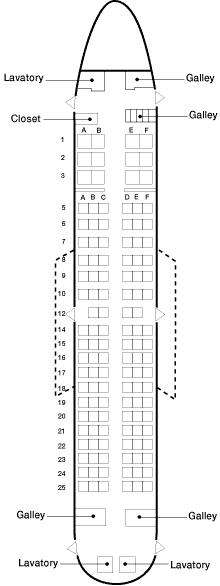 continental airlines boeing 737-300 seating map aircraft chart