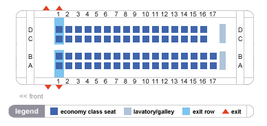 delta airlines boeing 727 seating map aircraft chart