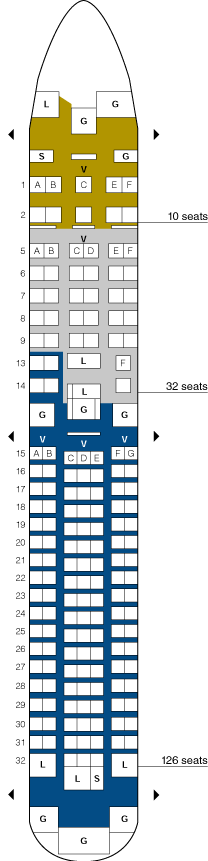 united airlines boeing 767-200 seating map aircraft chart