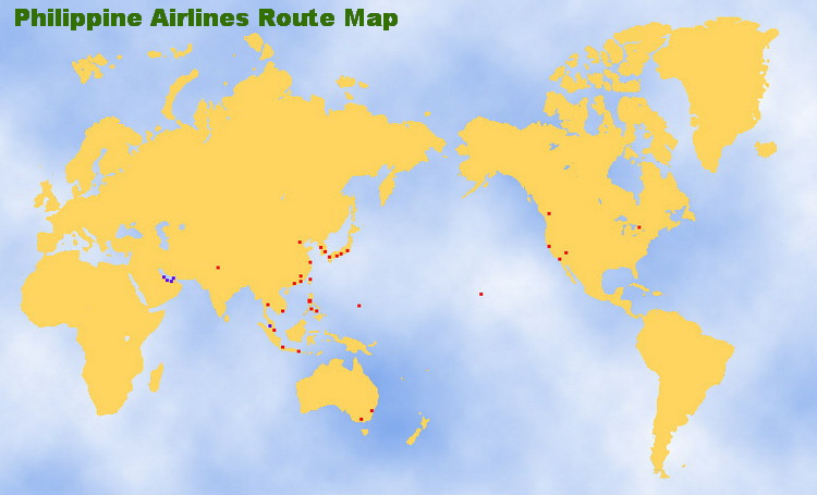 PHILIPPINE AIRLINES ROUTE MAP
