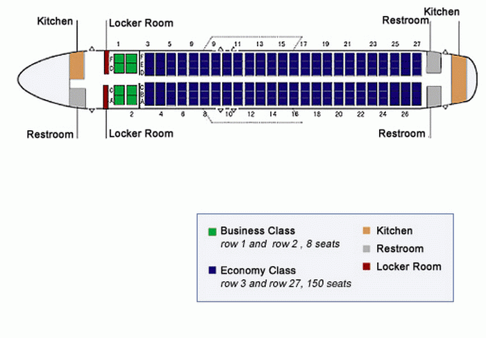 CHINA EASTERN AIRLINES AIRBUS A320 AIRCRAFT SEATING CHART