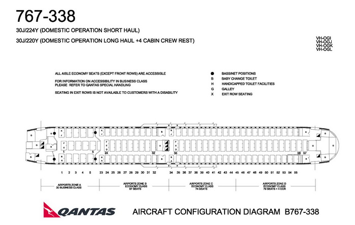QANTAS Australian Airlines Aircraft Seatmaps - Airline ...