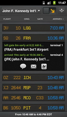flightboard free android flight tracking app