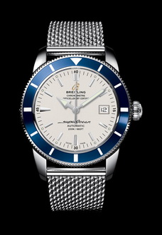 breitling watch with blue dial