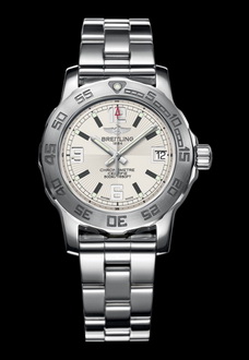 breitling watch with silver and white