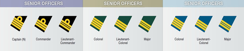 canadian senior military officers chart