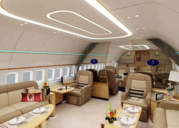 luxury business jet interior upgrade