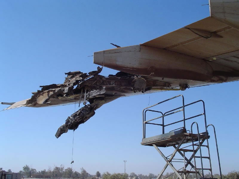 DHL cargo airliner missile strike over iraq photos