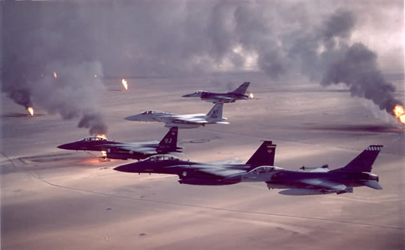 air force aircraft flying over Iraq