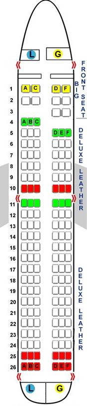 spirit airlines airbus a319 seating chart