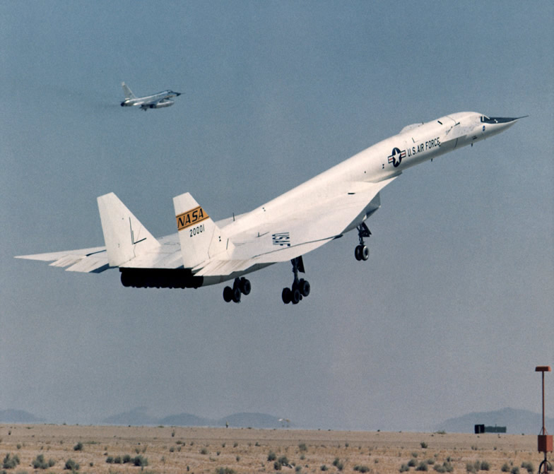 XB-70 with B-58 hustler aircraft