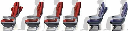 row of airline seats