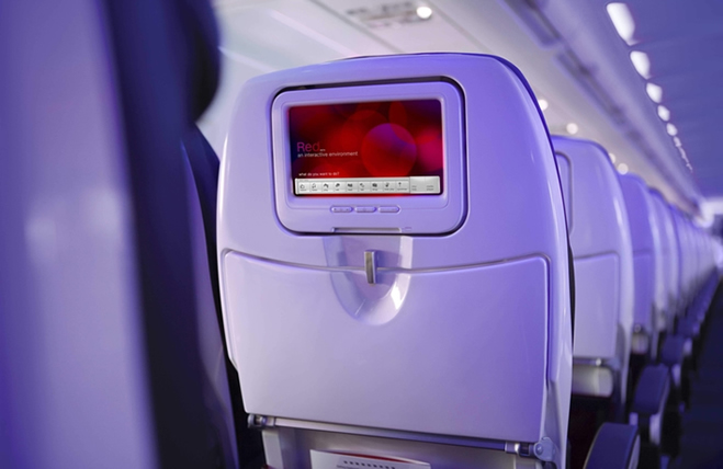 Virgins new Airline Seats with Video Screens in all seats - The new In Flight Entertainment software program called 