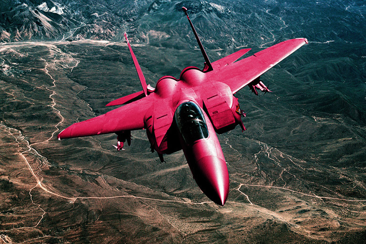 pink usaf f15 aircraft