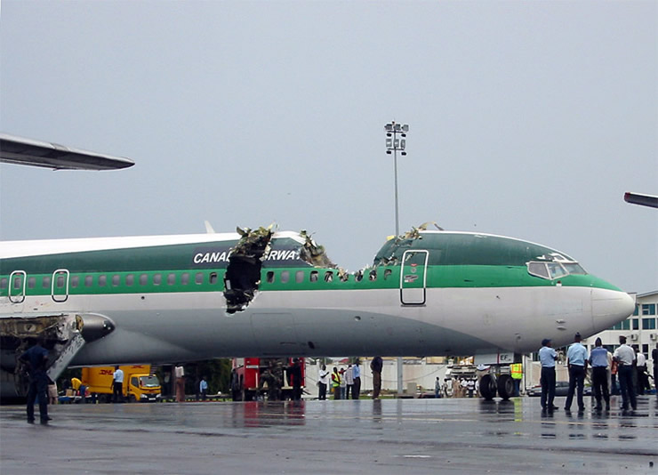 canada airways boeing 727 destroyed in crash