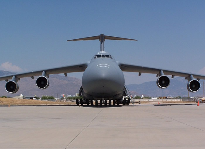 C-5 Galaxy Front Nose View