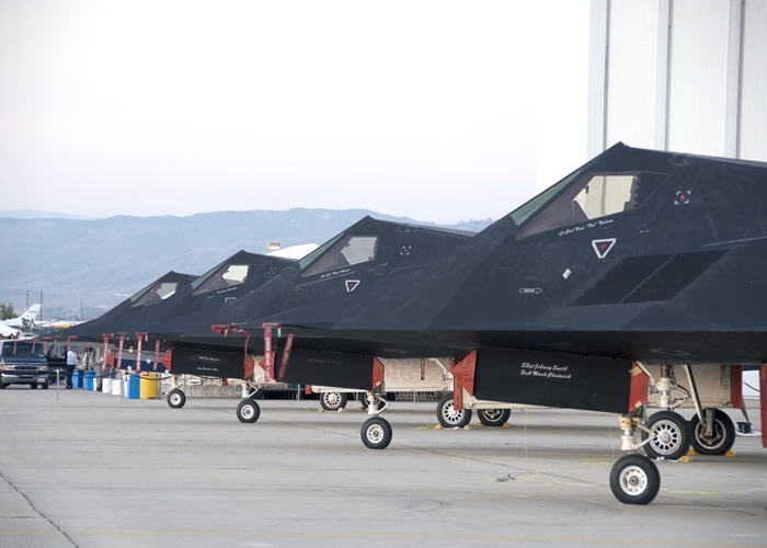 F-117 Stealth Aircraft On The Tarmac