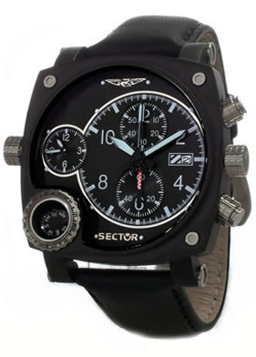 Sector Aviation Pilot Compass Mens Flight Watch