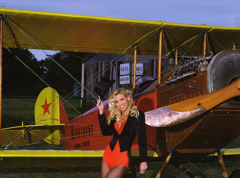 beautiful girl with sopwith camel