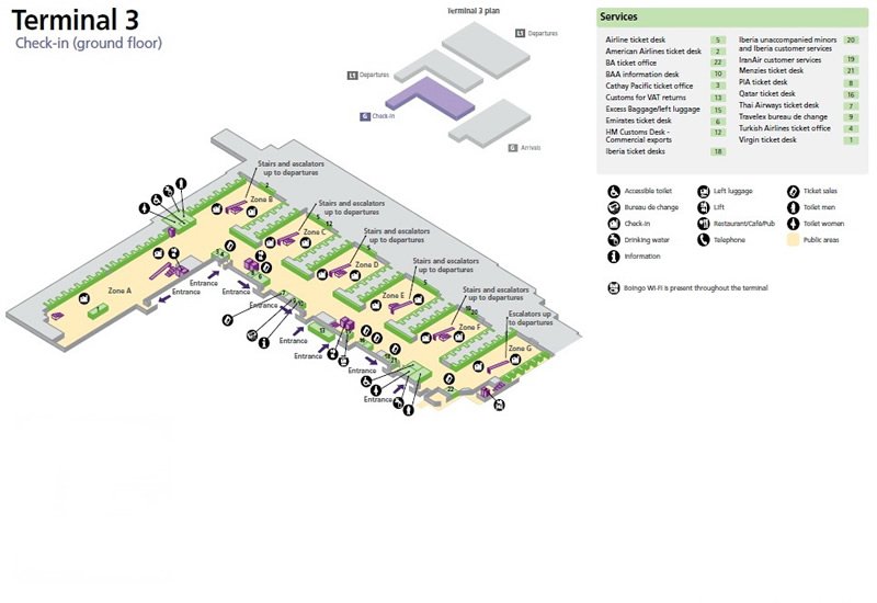 Heathrow International Airport UK Terminal Maps LHR Information And 