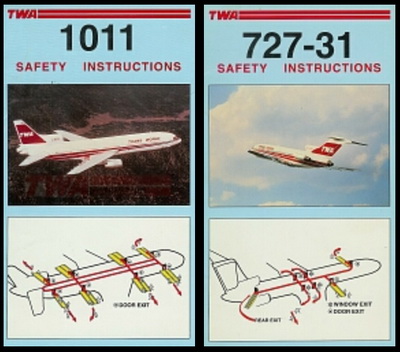 Vintage Airliner Safety Cards