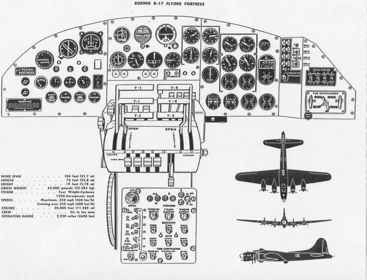 b-17 flying fortress cockpit schematic