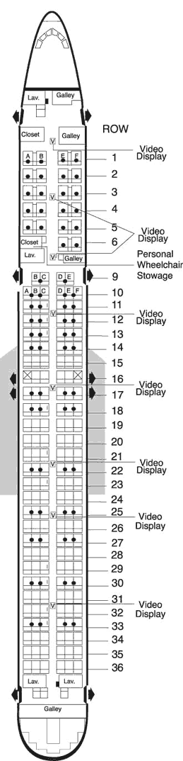 american airlines boeing 757 seating map aircraft chart