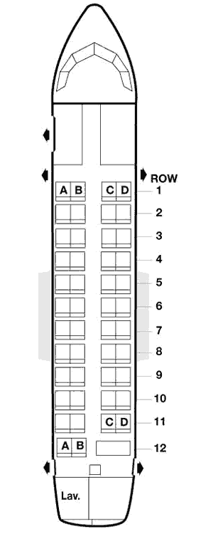 american airlines atr 42 seating map aircraft chart