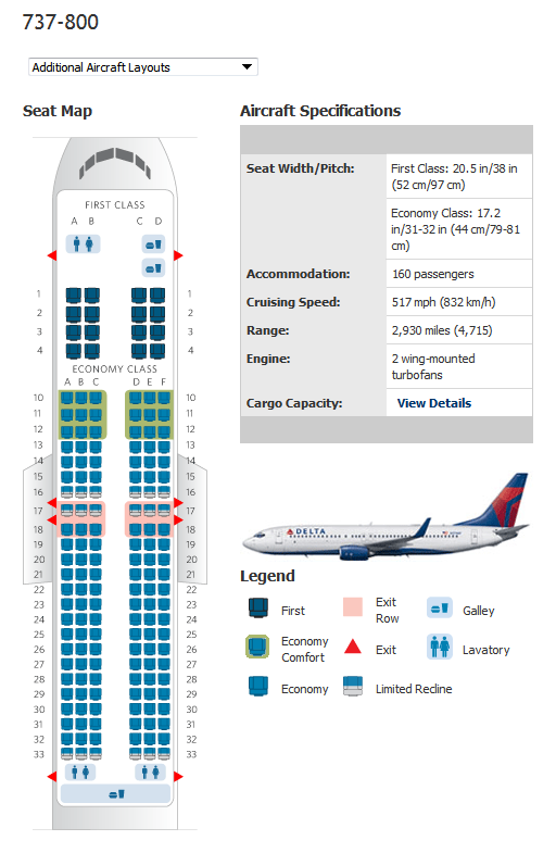 delta boeing 737-800 seating map