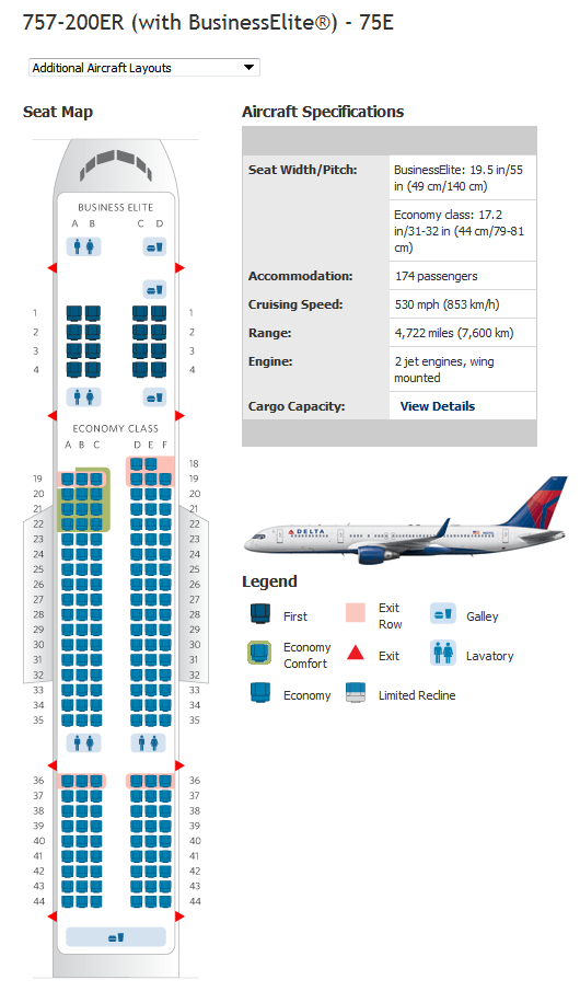 delta 757-200er seating chart