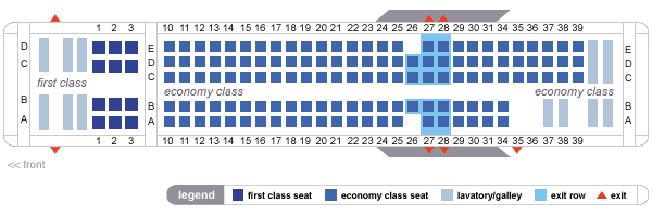 delta airlines md90 md-90 seating map aircraft chart