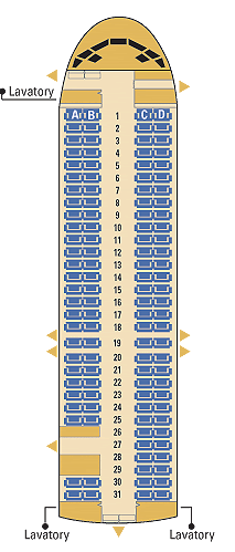 midwest airlines md82 seating map