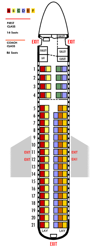 northwest airlines dc9 dc-9 seating map aircraft chart