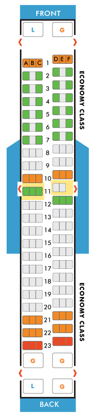 southwest airlines boeing 737-700 seating map aircraft chart