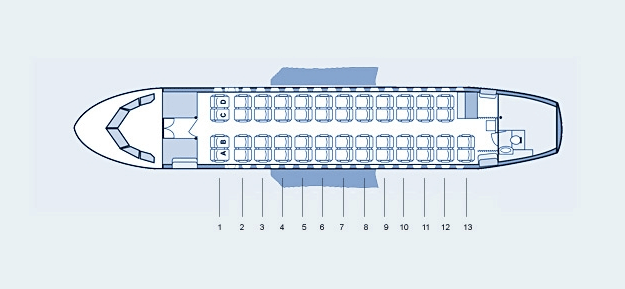 AZERBAIJAN AIRLINES ATR 42 AIRCRAFT SEATING CHART