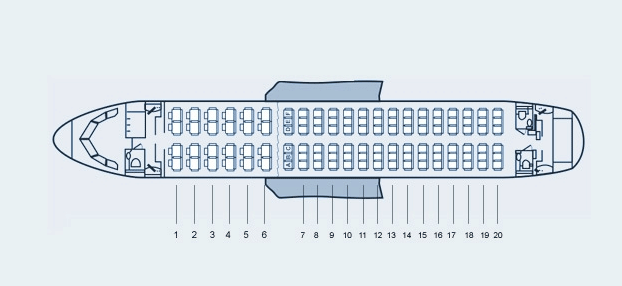 AZERBAIJAN AIRLINES AIRBUS A319 AIRCRAFT SEATING CHART