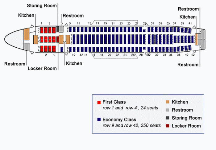 CHINA EASTERN AIRLINES AIRBUS A300-600 AIRCRAFT SEATING CHART