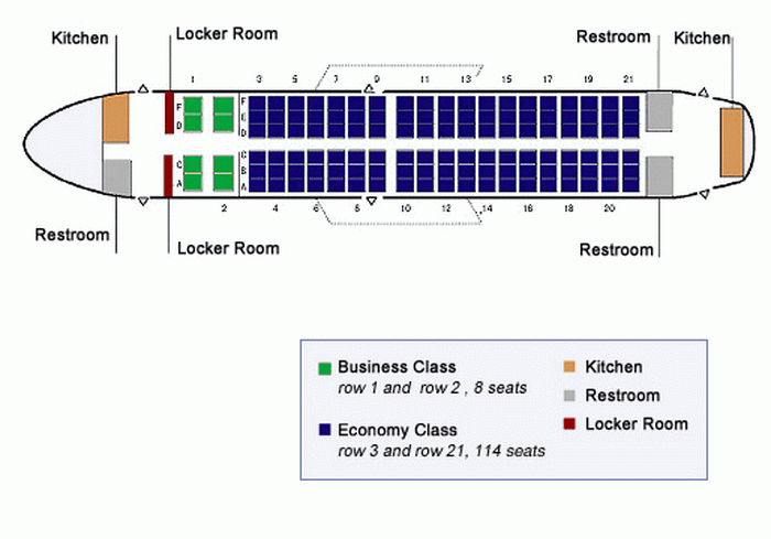 CHINA EASTERN AIRLINES AIRBUS A319 AIRCRAFT SEATING CHART