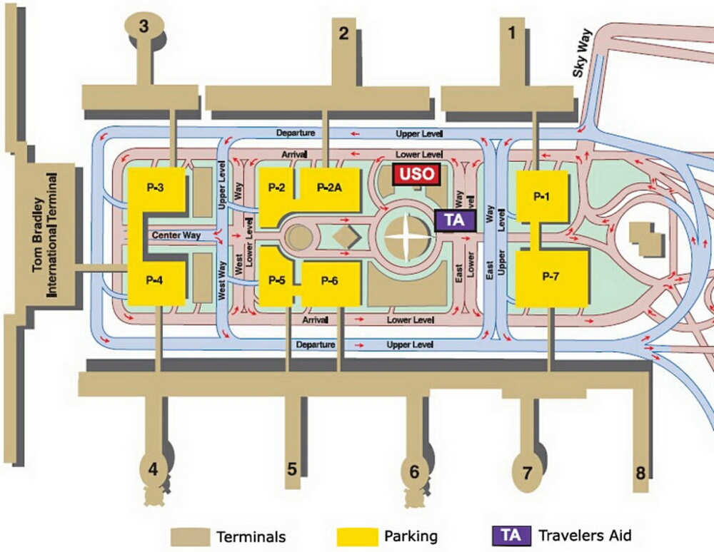 LAX Airport Terminal B Map
